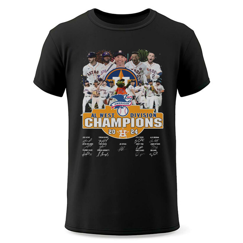 Houston Astros 2024 Al West Division Champions Celebration Shirt Houston Astros 2024 Al West Division Champions Celebration Shirt