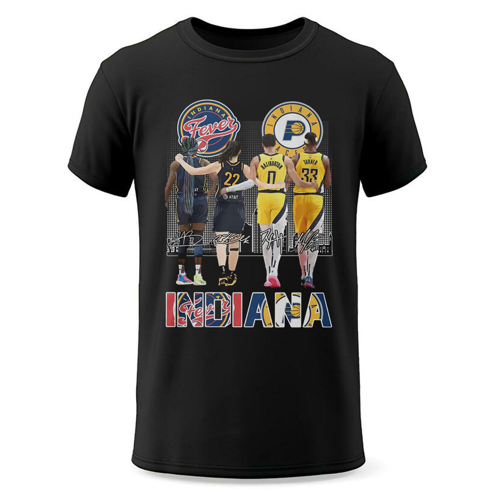 Indiana Fever Indiana Pacers Deadly Duo 2024 Proud Shirt Indiana Fever Indiana Pacers Deadly Duo 2024 Proud Shirt