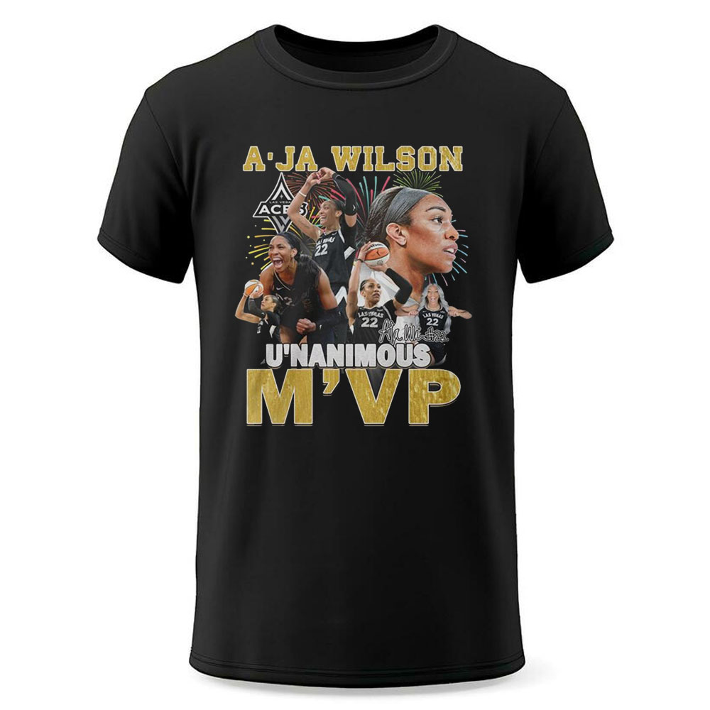 Las Vegas Aces Aja Wilson Unanimous Mvp 2024 Shirt Hoodie Las Vegas Aces Aja Wilson Unanimous Mvp 2024 Shirt Hoodie