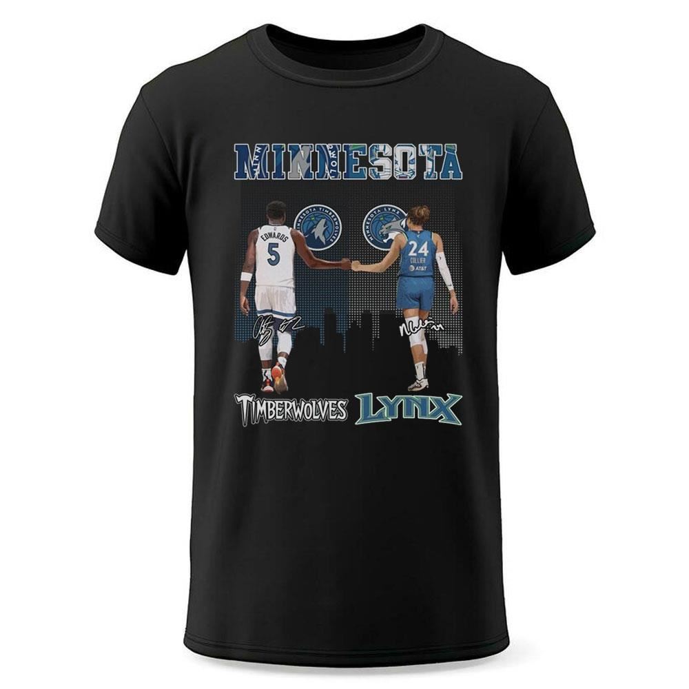 Minnesota Timberwolves Anthony Edwards Minnesota Lynx Napheesa Collier Shirt Minnesota Timberwolves Anthony Edwards Minnesota Lynx Napheesa Collier Shirt