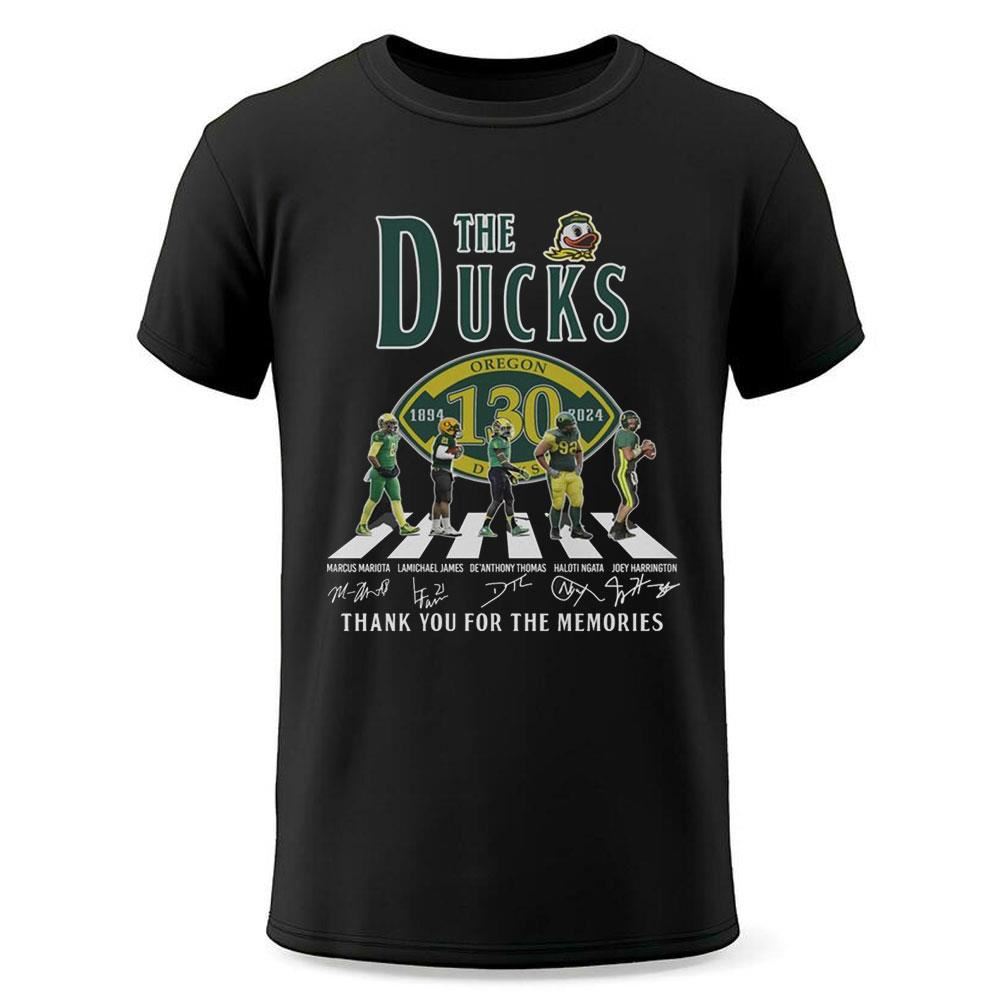 Oregon Ducks The Ducks Thank You For The Memories Of 130 Years 2024 Shirt Oregon Ducks The Ducks Thank You For The Memories Of 130 Years 2024 Shirt