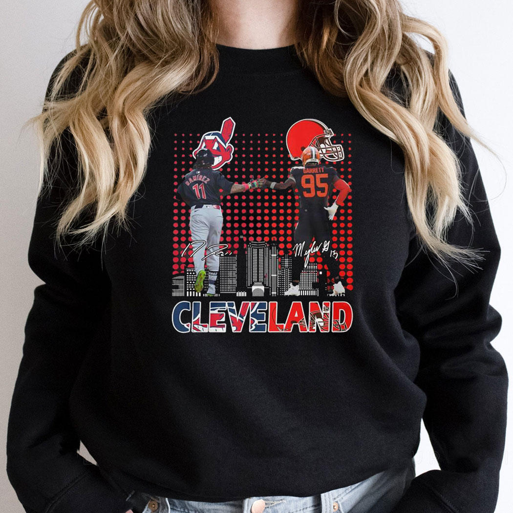 Cleveland Guardians Jose Ramirez Cleveland Browns Myles Garrett Proud Shirt Cleveland Guardians Jose Ramirez Cleveland Browns Myles Garrett Proud Shirt