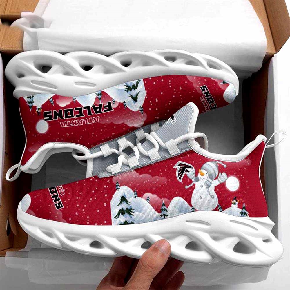 Atlanta Falcons Christmas Snowman Nfl Clunky Max Soul Shoes
