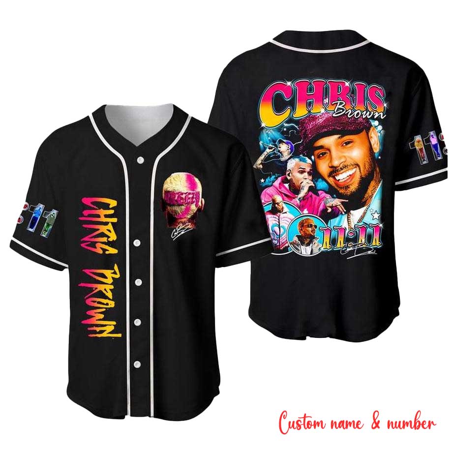 Chris Brown 1111 Tour 2024 Music Baseball Jersey Custom Name And Number Chris Brown 1111 Tour 2024 Music Baseball Jersey Custom Name And Number