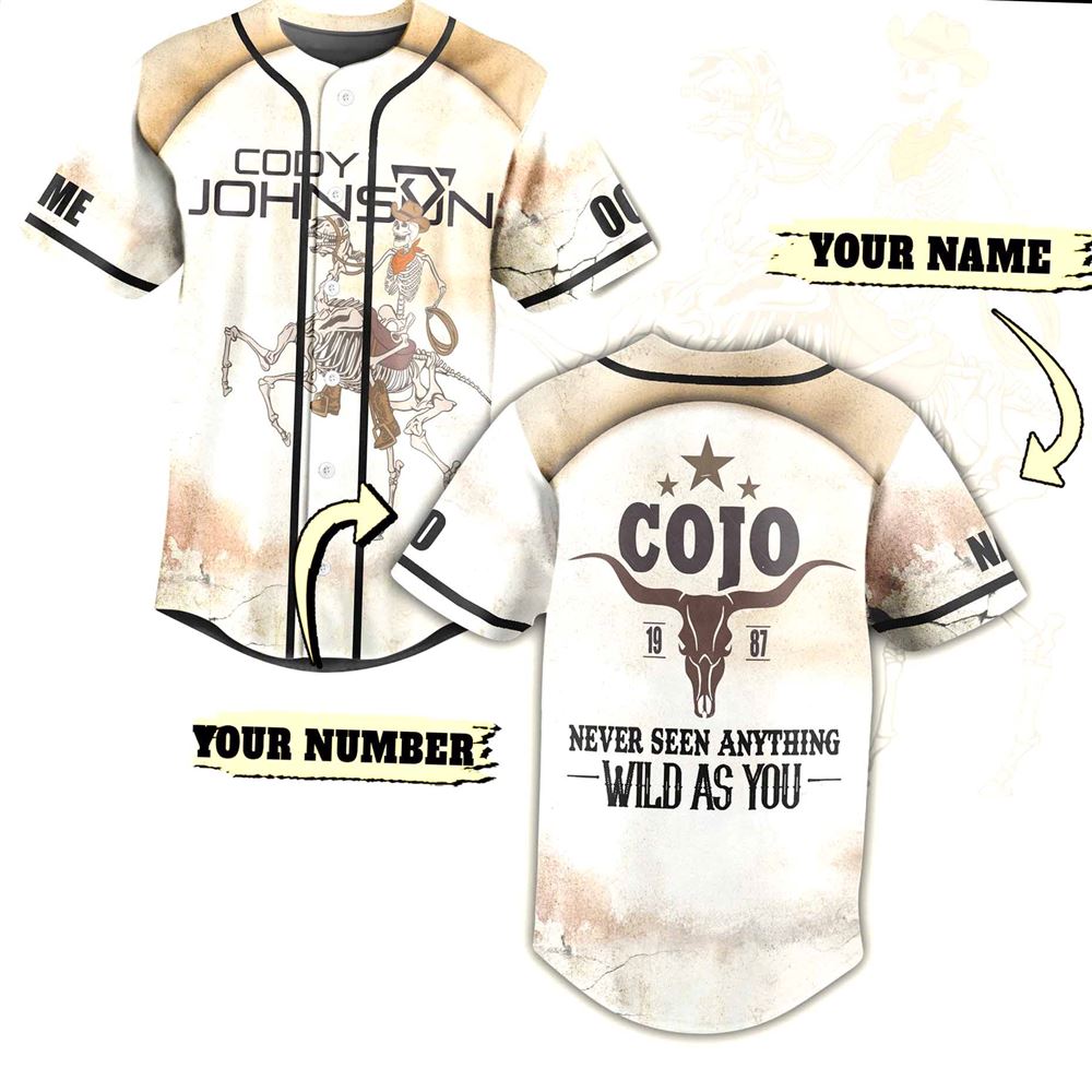Cody Johns Gojo Never Seen Anything Wild As You Custom Baseball Jersey