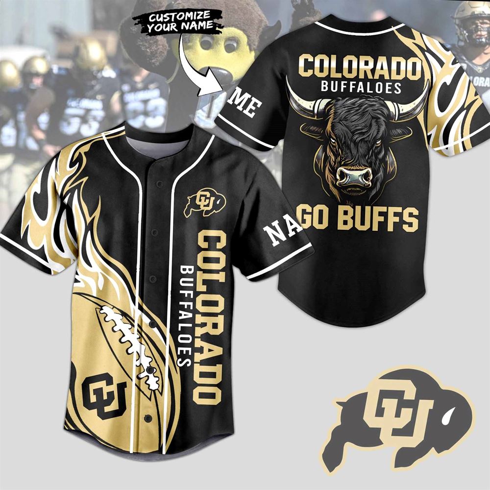 Colorado Buffaloes Go Buffs Custom Baseball Jersey