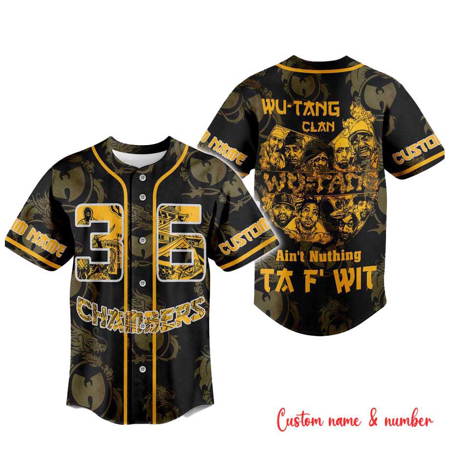 Custom Name Wu Tang Clan 36 Baseball Jersey Custom Name And Number Custom Name Wu Tang Clan 36 Baseball Jersey Custom Name And Number