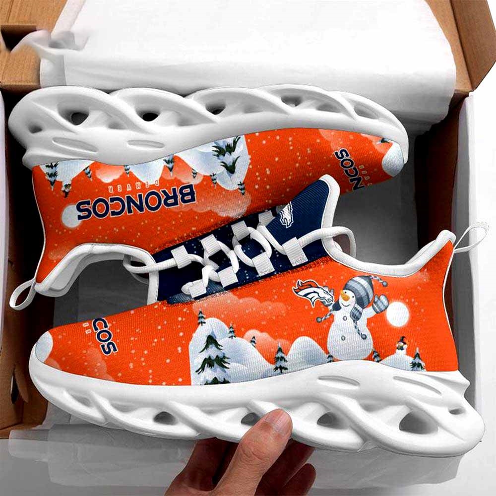 Denver Broncos Christmas Snowman Nfl Clunky Max Soul Shoes