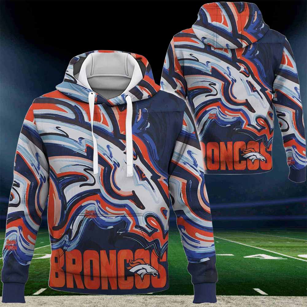 Denver Broncos Nfl 2024 Art Logo 3d Hoodie Denver Broncos Nfl 2024 Art Logo 3d Hoodie