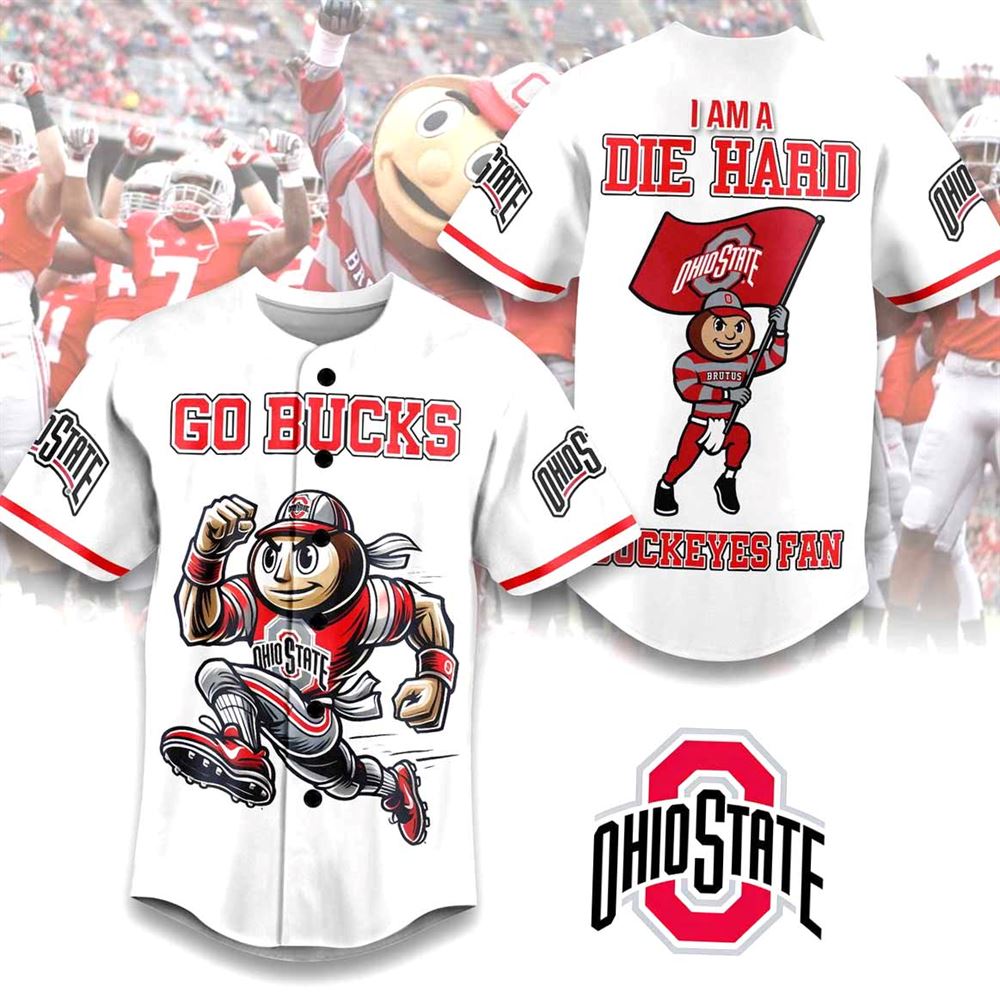 Go Bucks Ohio State Custom Baseball Jersey Go Bucks Ohio State Custom Baseball Jersey