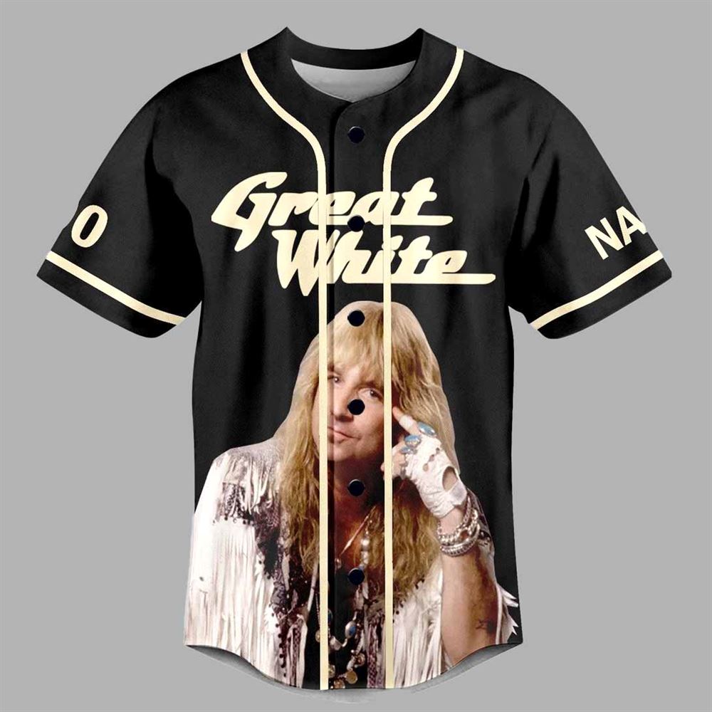 Great White Jack Russell Thank For The Memories Custom Baseball Jersey Great White Jack Russell Thank For The Memories Custom Baseball Jersey