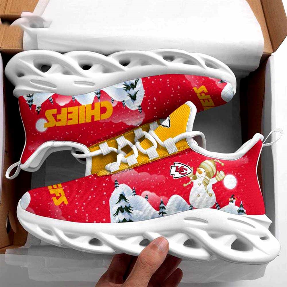 Kansas City Chiefs Christmas Snowman Nfl Clunky Max Soul Shoes Kansas City Chiefs Christmas Snowman Nfl Clunky Max Soul Shoes