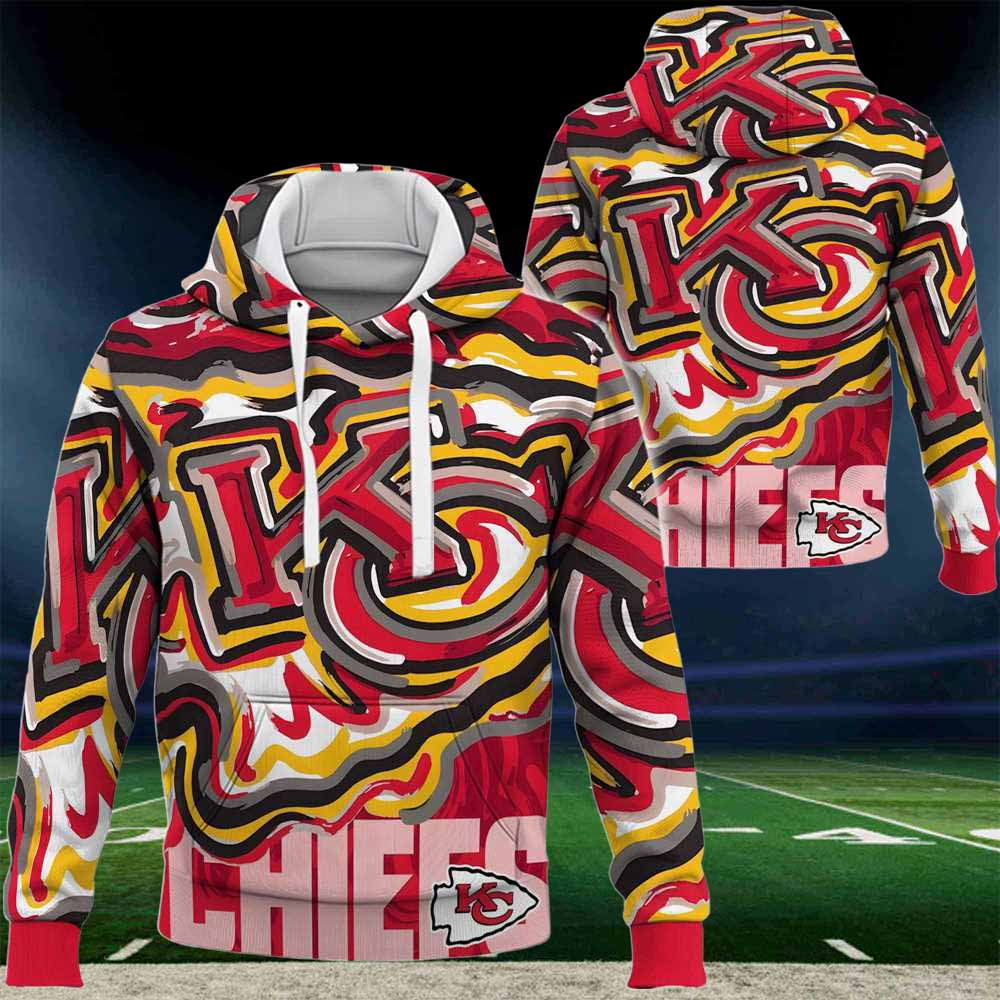 Kansas City Chiefs Nfl 2024 Art Logo 3d Hoodie