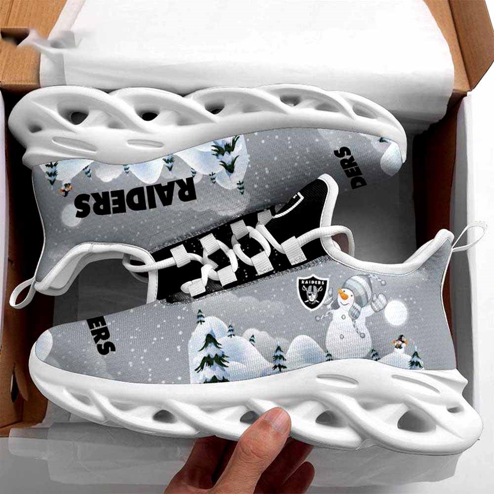 Las Vegas Raiders Christmas Snowman Nfl Clunky Max Soul Shoes Las Vegas Raiders Christmas Snowman Nfl Clunky Max Soul Shoes