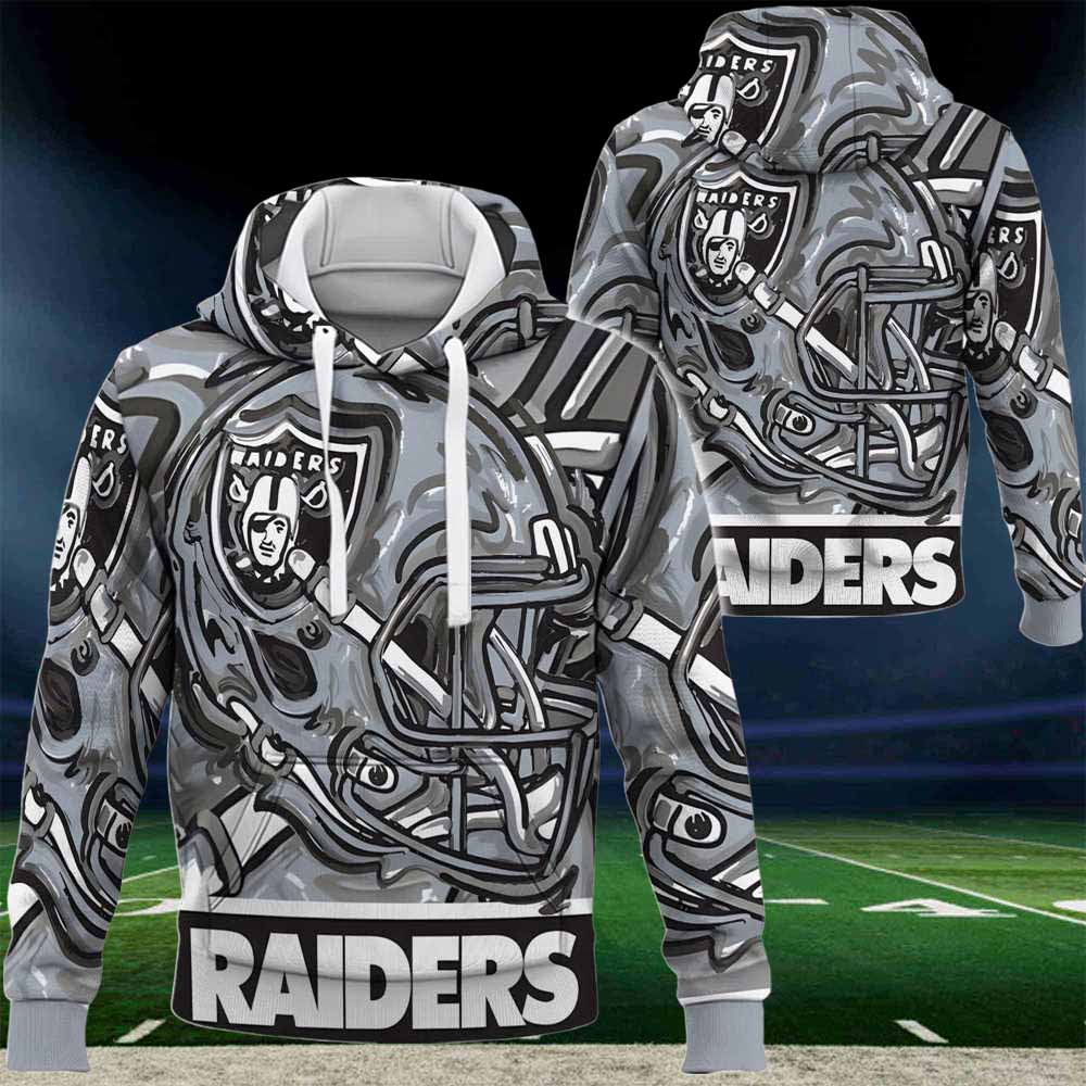 Las Vegas Raiders Nfl 2024 Art Logo 3d Hoodie
