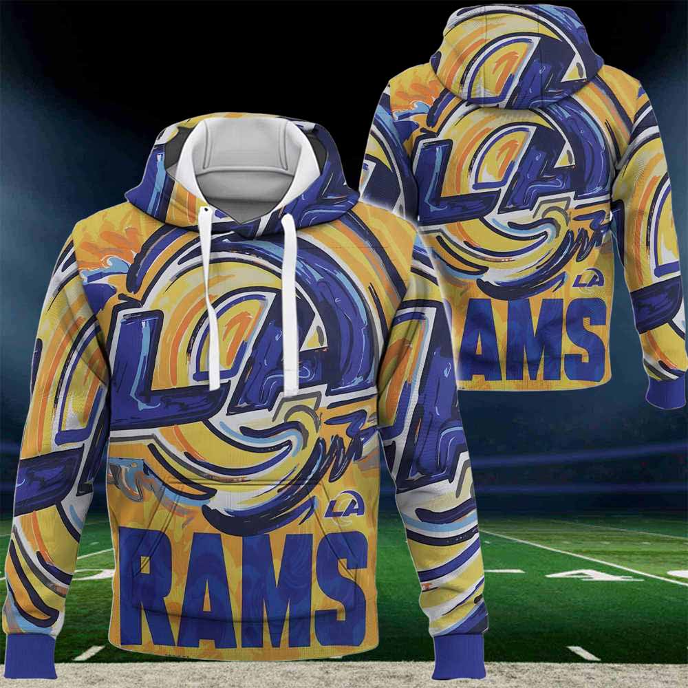 Los Angeles Rams Nfl 2024 Art Logo 3d Hoodie