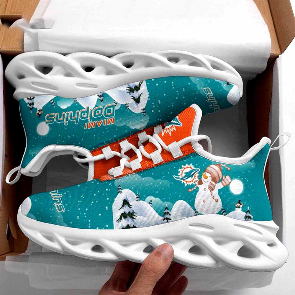 Miami Dolphins Christmas Snowman Nfl Clunky Max Soul Shoes Miami Dolphins Christmas Snowman Nfl Clunky Max Soul Shoes