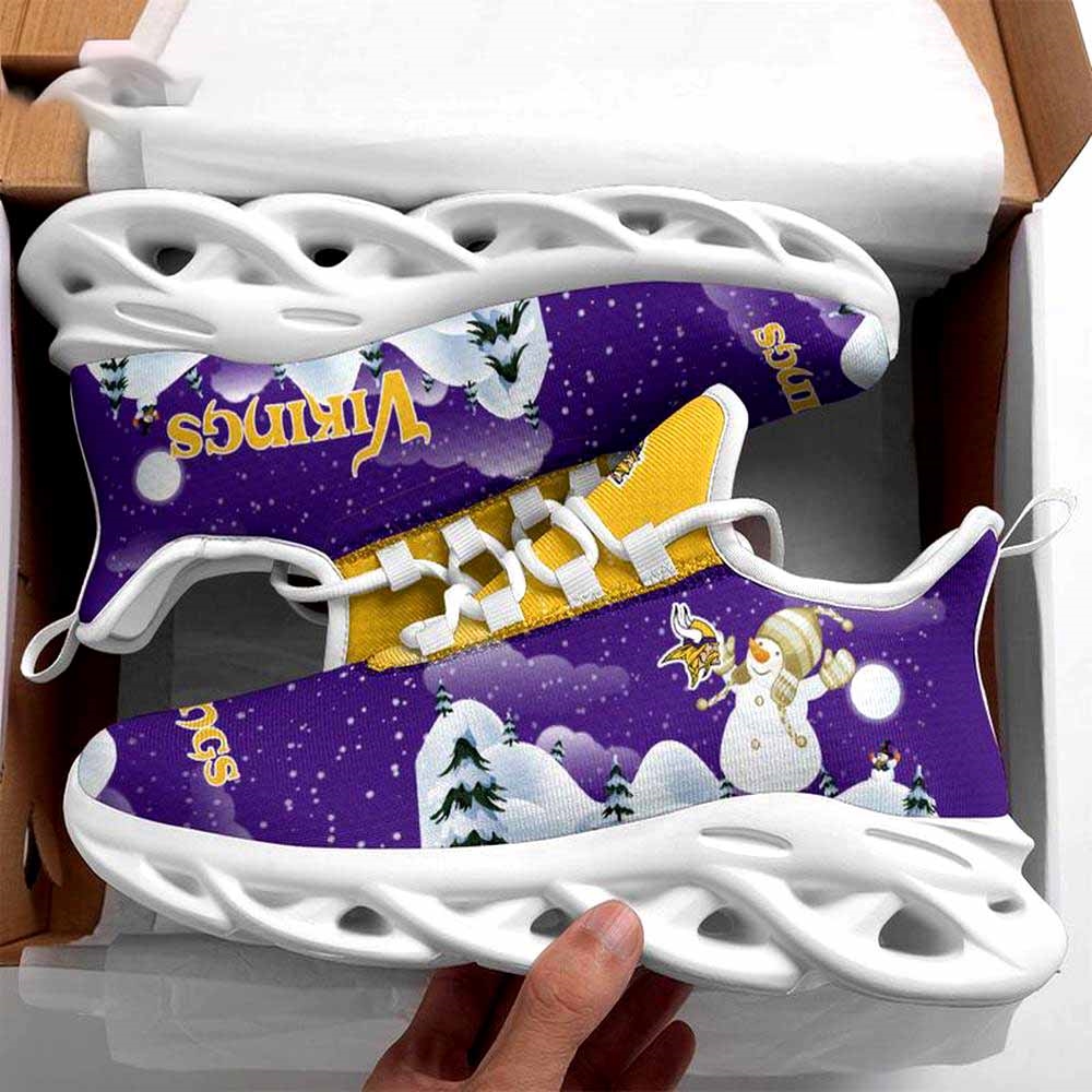 Minnesota Vikings Christmas Snowman Nfl Clunky Max Soul Shoes Minnesota Vikings Christmas Snowman Nfl Clunky Max Soul Shoes