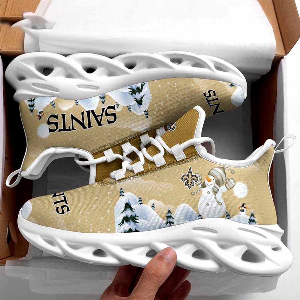 New Orleans Saints Christmas Snowman Nfl Clunky Max Soul Shoes