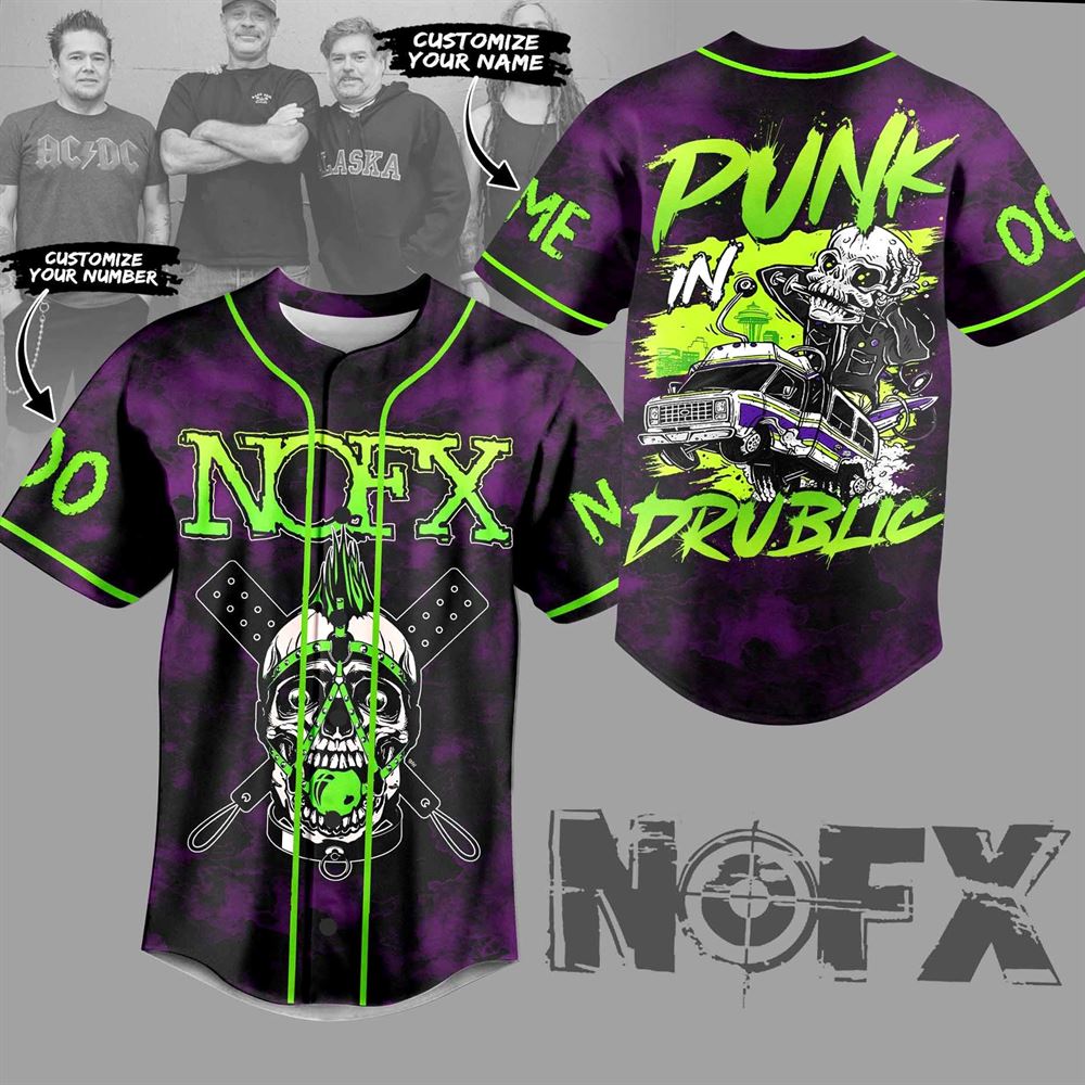 Nofx Punk In Drublic Custom Baseball Jersey Nofx Punk In Drublic Custom Baseball Jersey