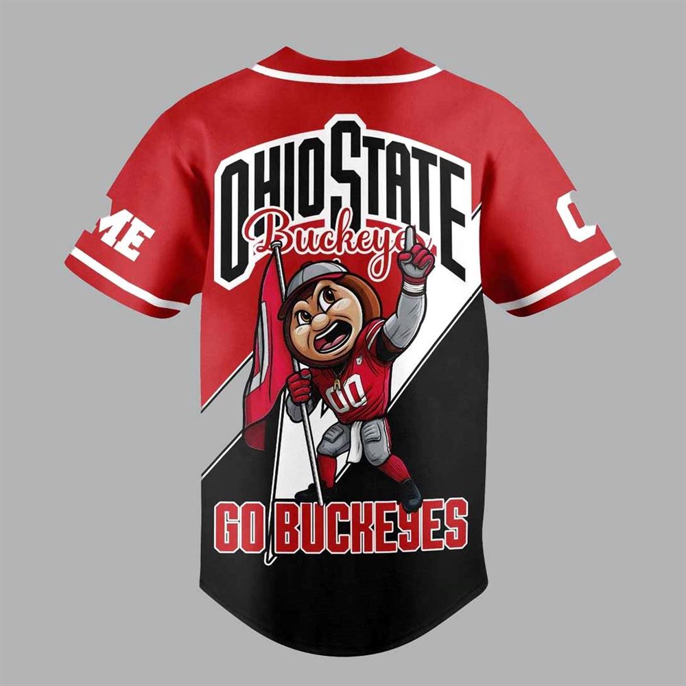 Ohio State Buckeyes Brutus Custom Baseball Jersey Ohio State Buckeyes Brutus Custom Baseball Jersey