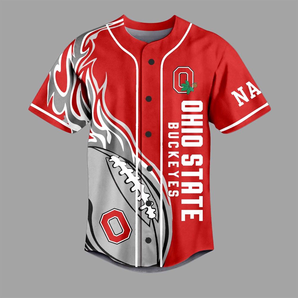 Ohio State Go Buckeyes Custom Baseball Jersey Ohio State Go Buckeyes Custom Baseball Jersey