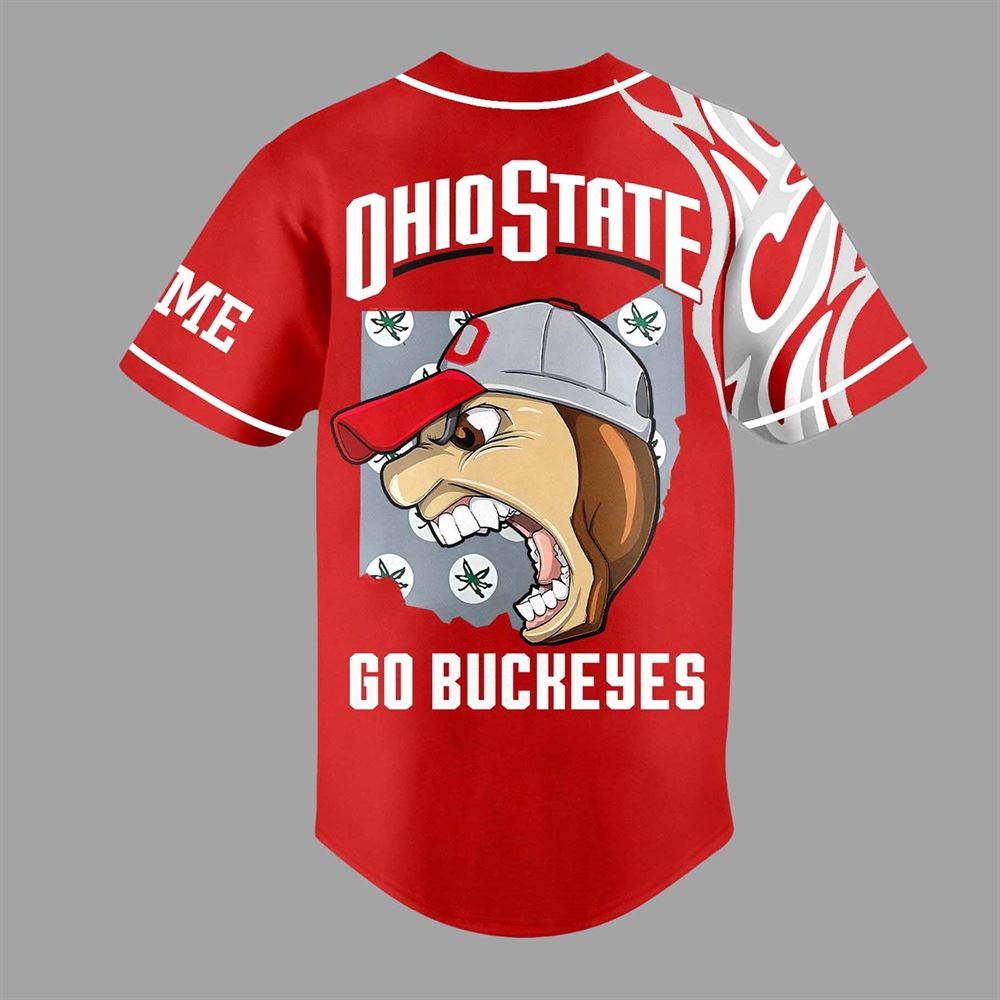 Ohio State Go Buckeyes Custom Baseball Jersey Ohio State Go Buckeyes Custom Baseball Jersey