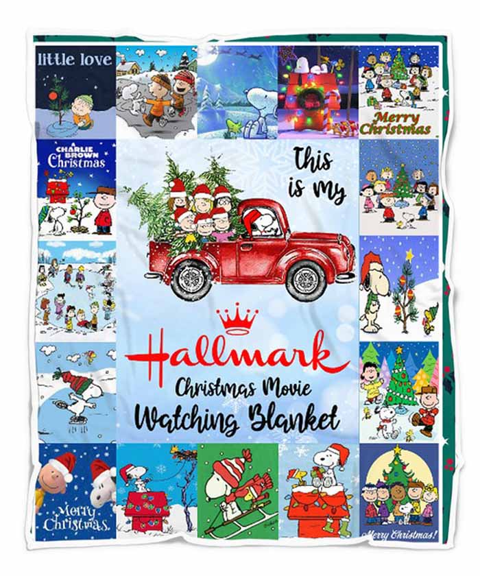 Peanuts Snoopy This Is My Hallmark Christmas Movie Watching Blanket