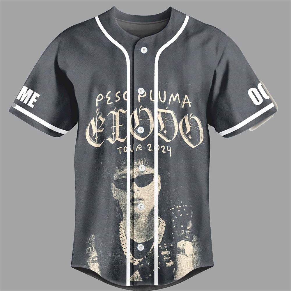 Peso Pluma Exodo Tour 2024 Custom Baseball Jersey Peso Pluma Exodo Tour 2024 Custom Baseball Jersey