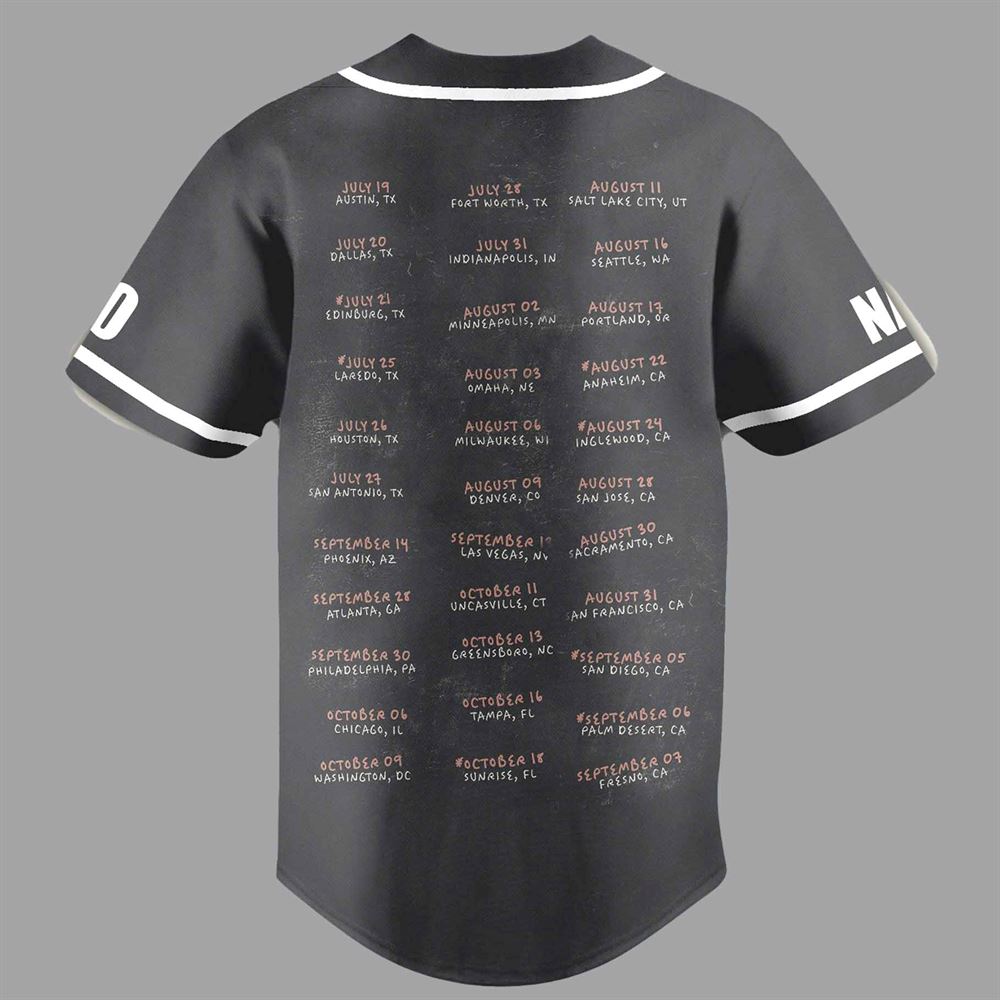 Peso Pluma Exodo Tour 2024 Custom Baseball Jersey Peso Pluma Exodo Tour 2024 Custom Baseball Jersey