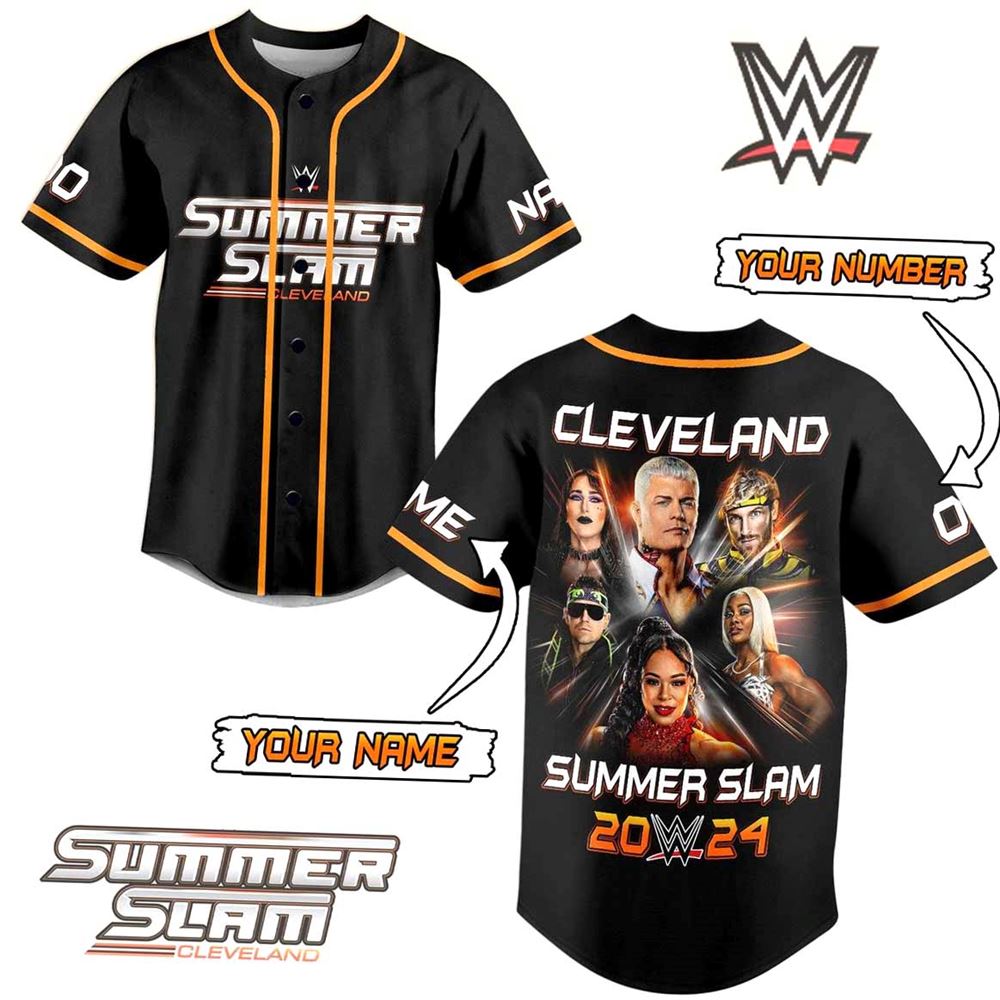 Summer Slam Cleverland 2024 Custom Baseball Jersey Summer Slam Cleverland 2024 Custom Baseball Jersey