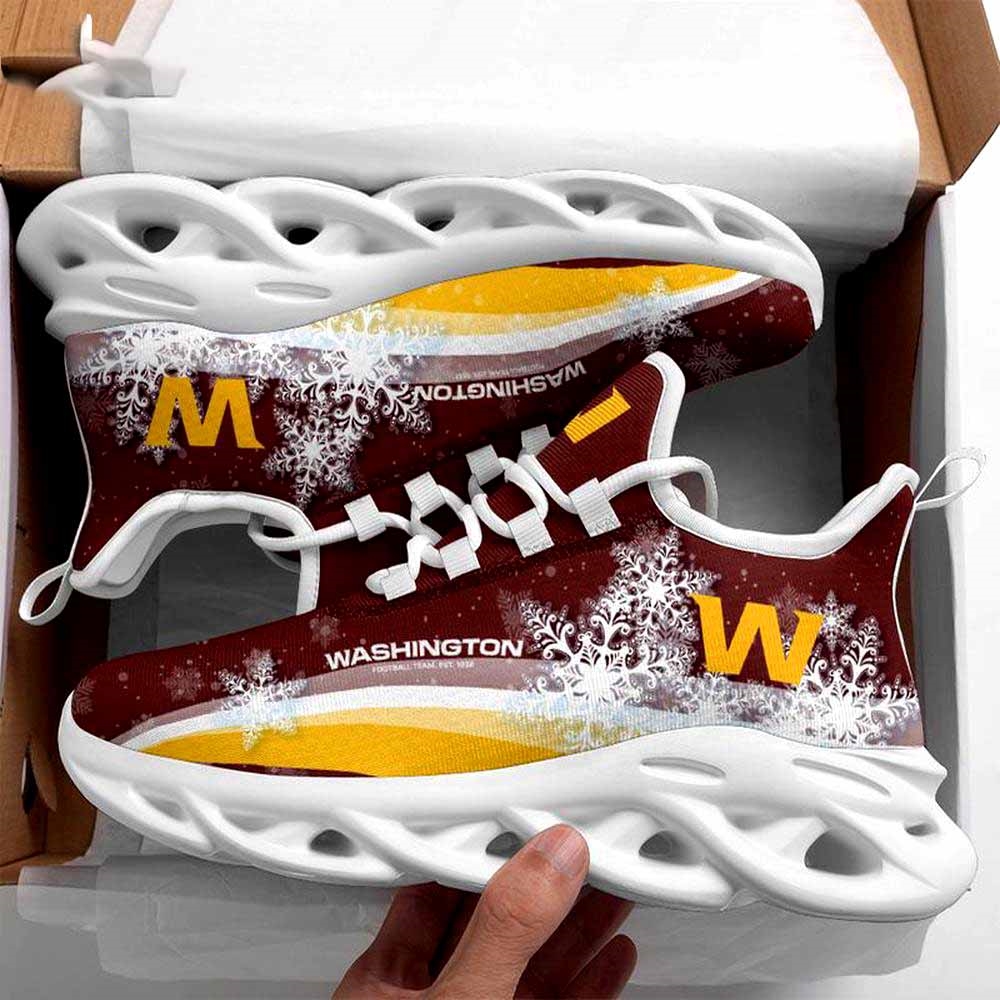 Washington Commanders Football Team Christmas Snow Clunky Max Soul Shoes For Men Women