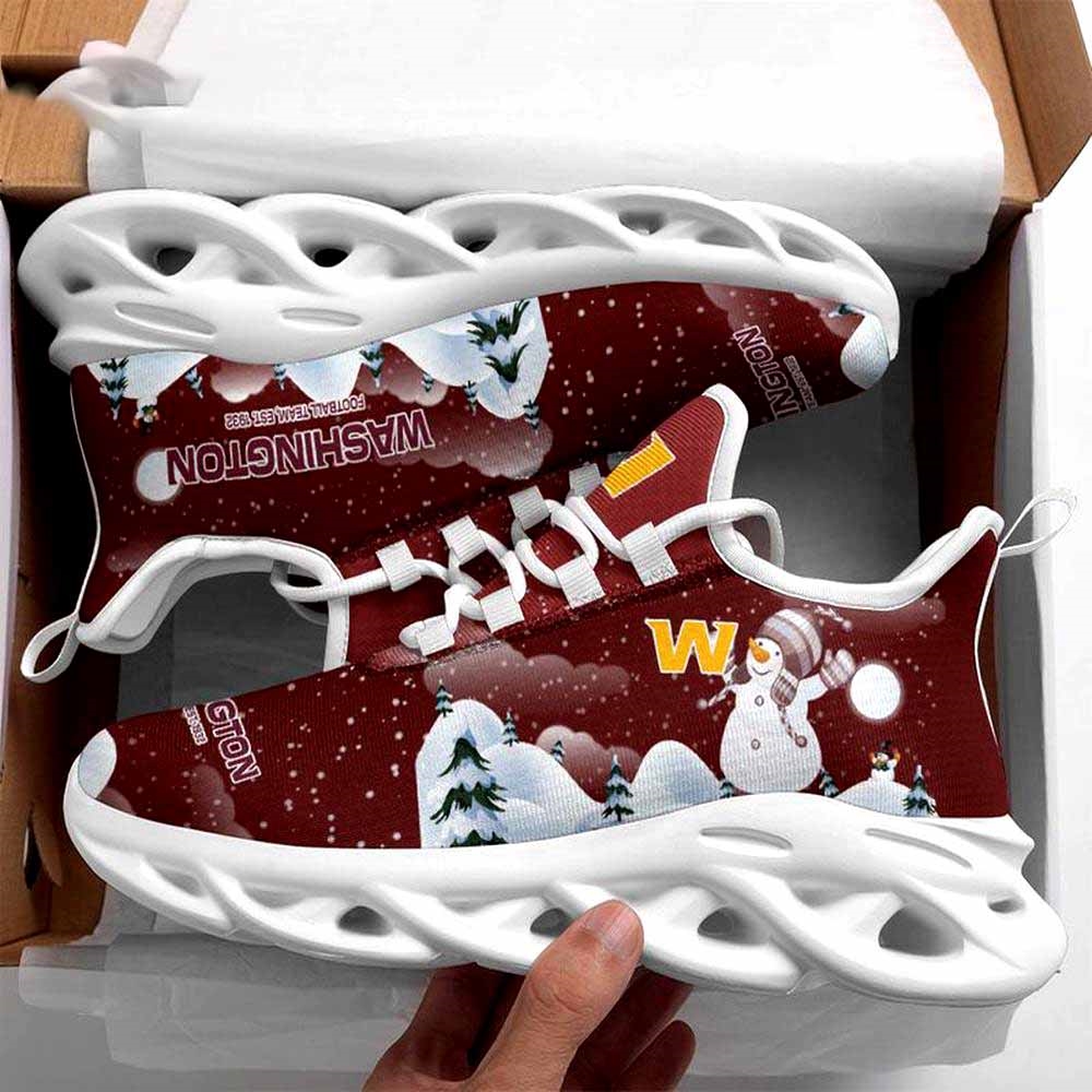 Washington Football Team Christmas Snowman Nfl Clunky Max Soul Shoes
