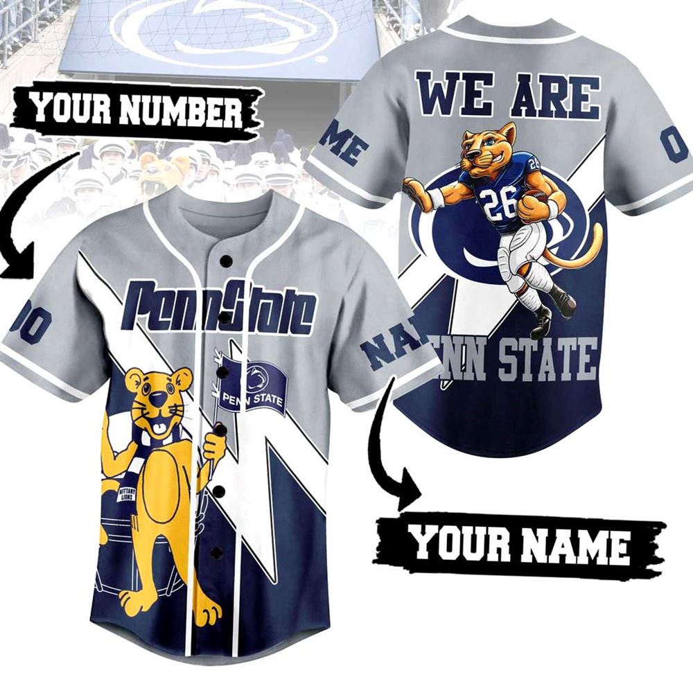 We Are Penn State Custom Baseball Jersey We Are Penn State Custom Baseball Jersey