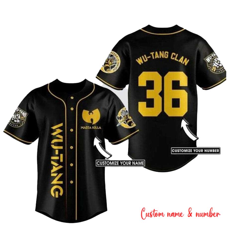 Wu-tang Clan Band Baseball Jersey Custom Name And Number Wu-tang Clan Band Baseball Jersey Custom Name And Number