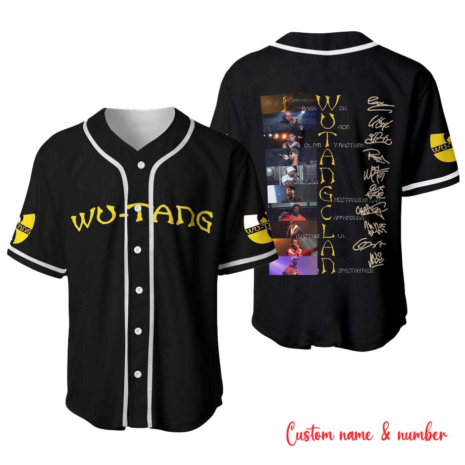 Wu-tang Clan Members Signature Baseball Jersey Custom Name And Number Wu-tang Clan Members Signature Baseball Jersey Custom Name And Number