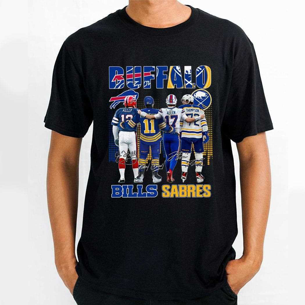 Buffalo Bills Sabres Teams Signatures Shirt