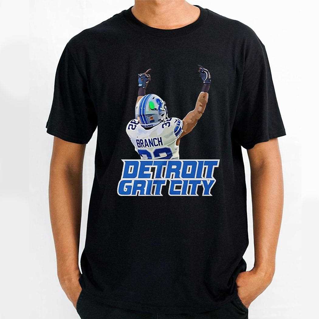 Detroit Grit City Brian Branch Middle Finger Shirt