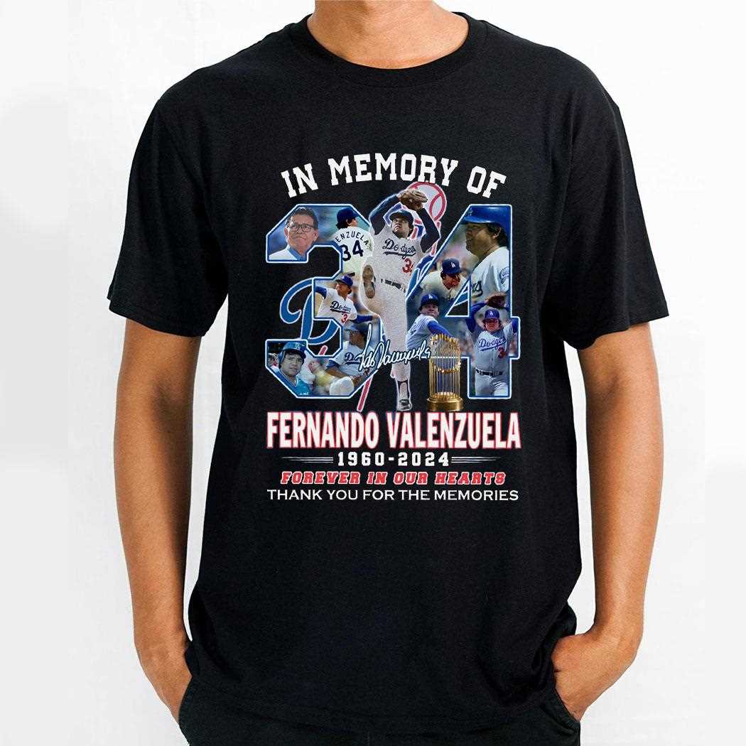 In Memory Of Fernando Valenzuela 1960 2024 Forever In Our Hearts Shirt