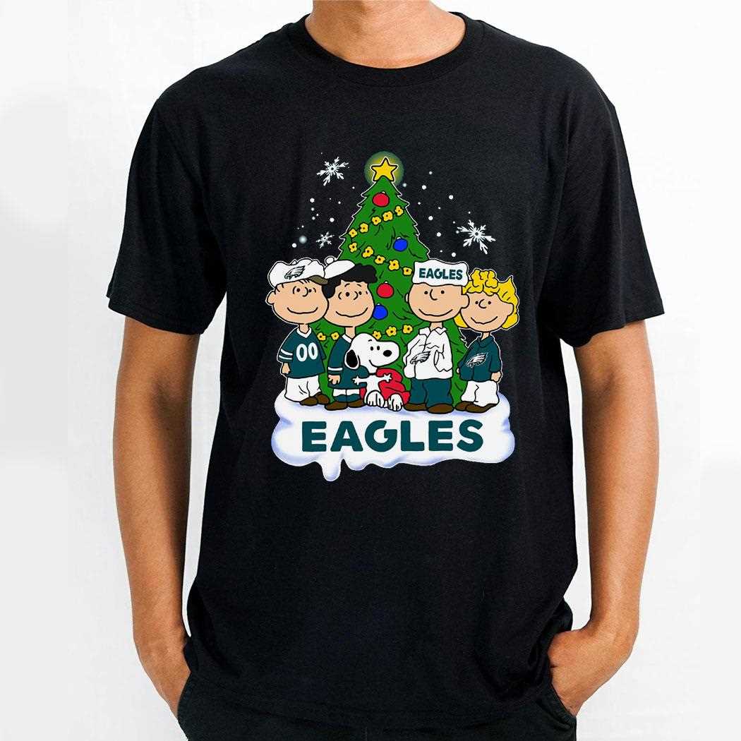 Peanuts Snoopy And Friends Snoopy Philadelphia Eagles Christmas Tree Sweatshirt