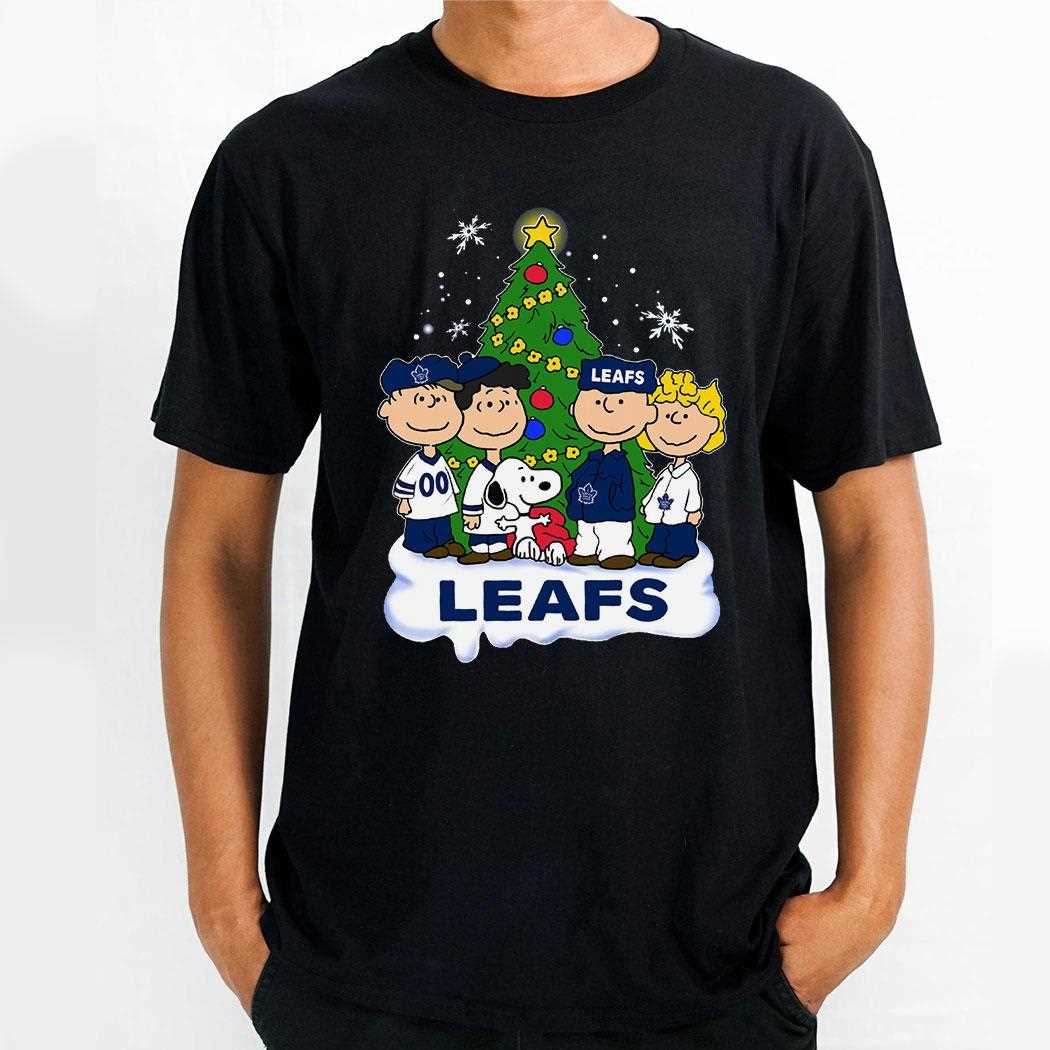 Peanuts Snoopy And Friends Toronto Maple Leafs Christmas Tree Sweatshirt