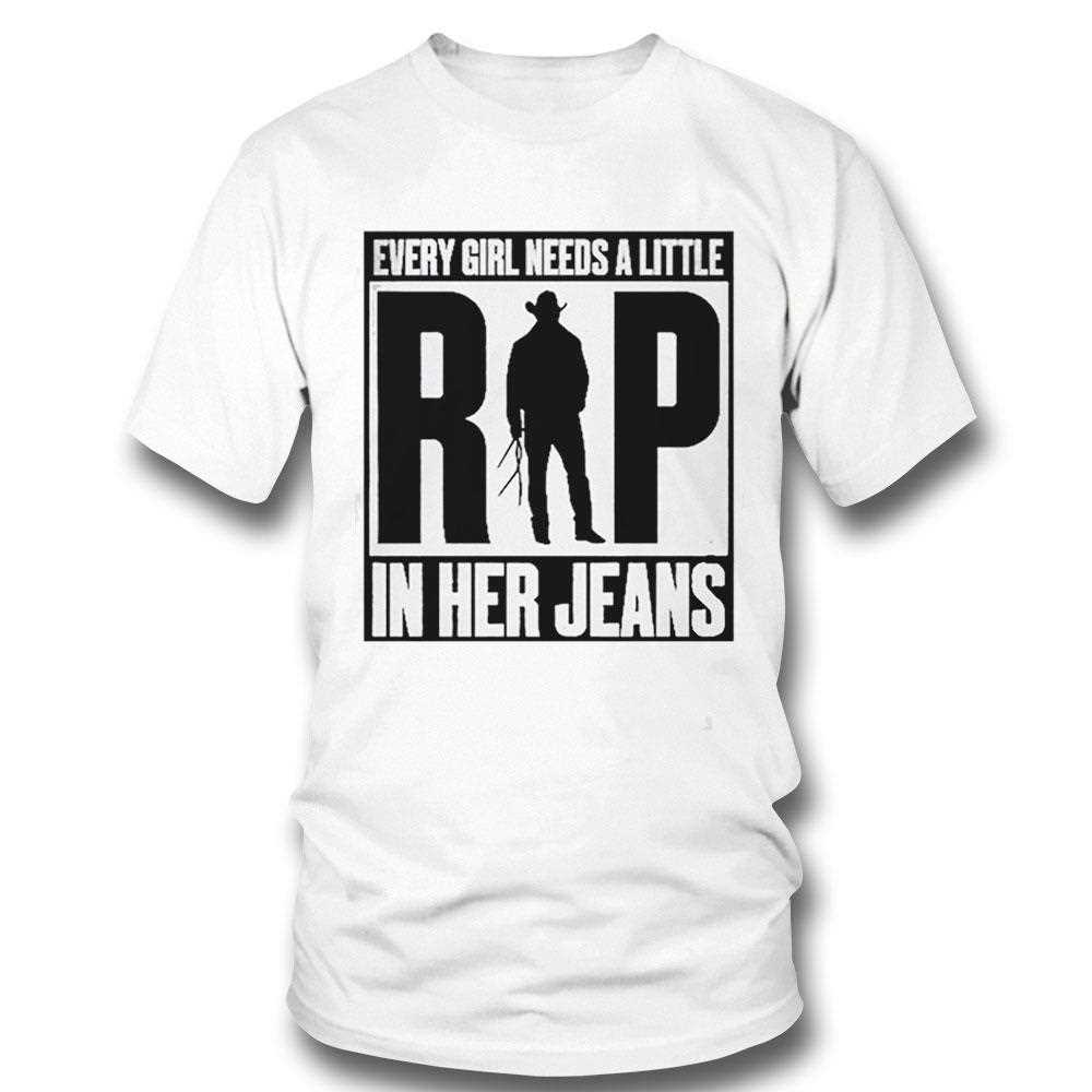 Retro Every Girl Needs A Little Rip In Her Jeans Art Print Crew Neck Casual Sweatshirt