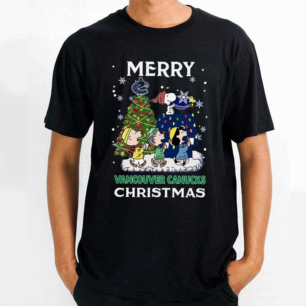 The Peanuts Merry Christmas Vancouver Canucks Sweatshirt