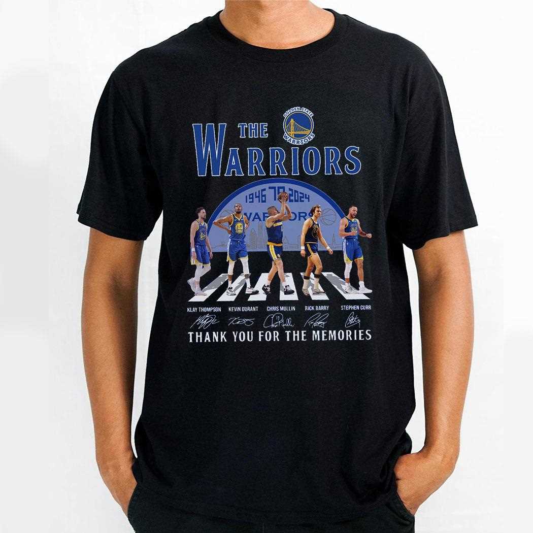 Warriors Teams Abbey Road Signatures Thank You For The Memories Shirt