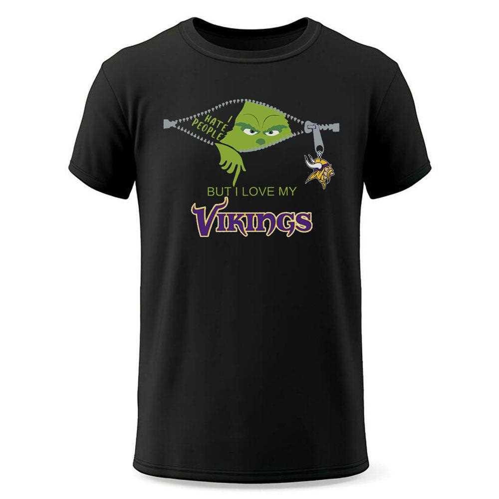 Grinch I Hate People But I Love My Vikings Sweatshirt Grinch I Hate People But I Love My Vikings Sweatshirt