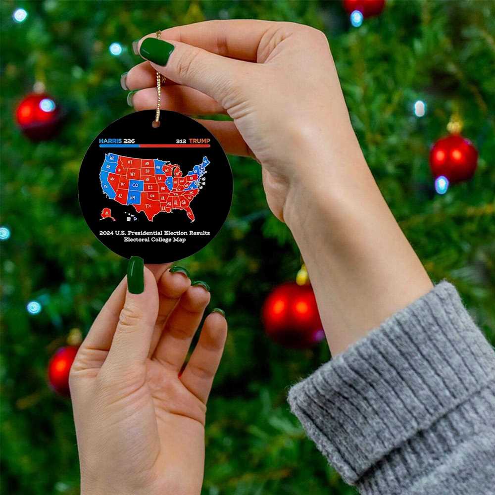 Trump Won 2024 Us Presidential Election Results Electoral College Map Ornament