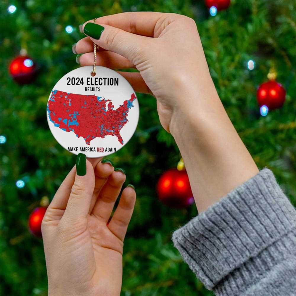 Us Presidential Election Donald Trump Election Results Map Ornament