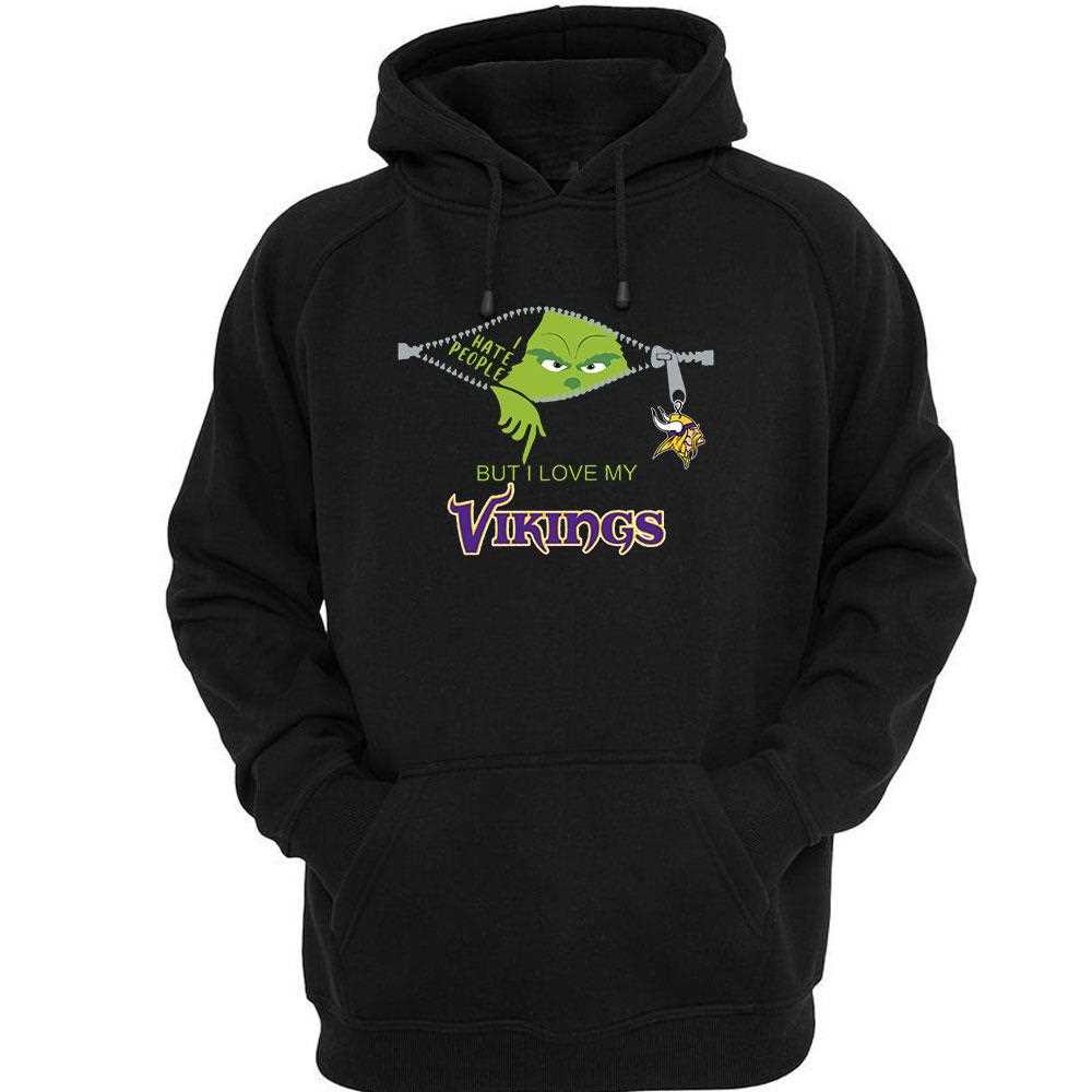 Grinch I Hate People But I Love My Vikings Sweatshirt Grinch I Hate People But I Love My Vikings Sweatshirt