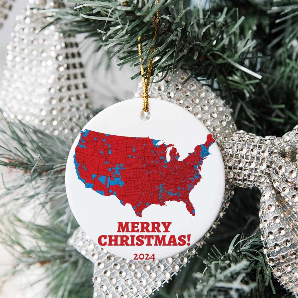 Us Presidential Election 2024 Map Trump Red Wave Ornament Us Presidential Election 2024 Map Trump Red Wave Ornament