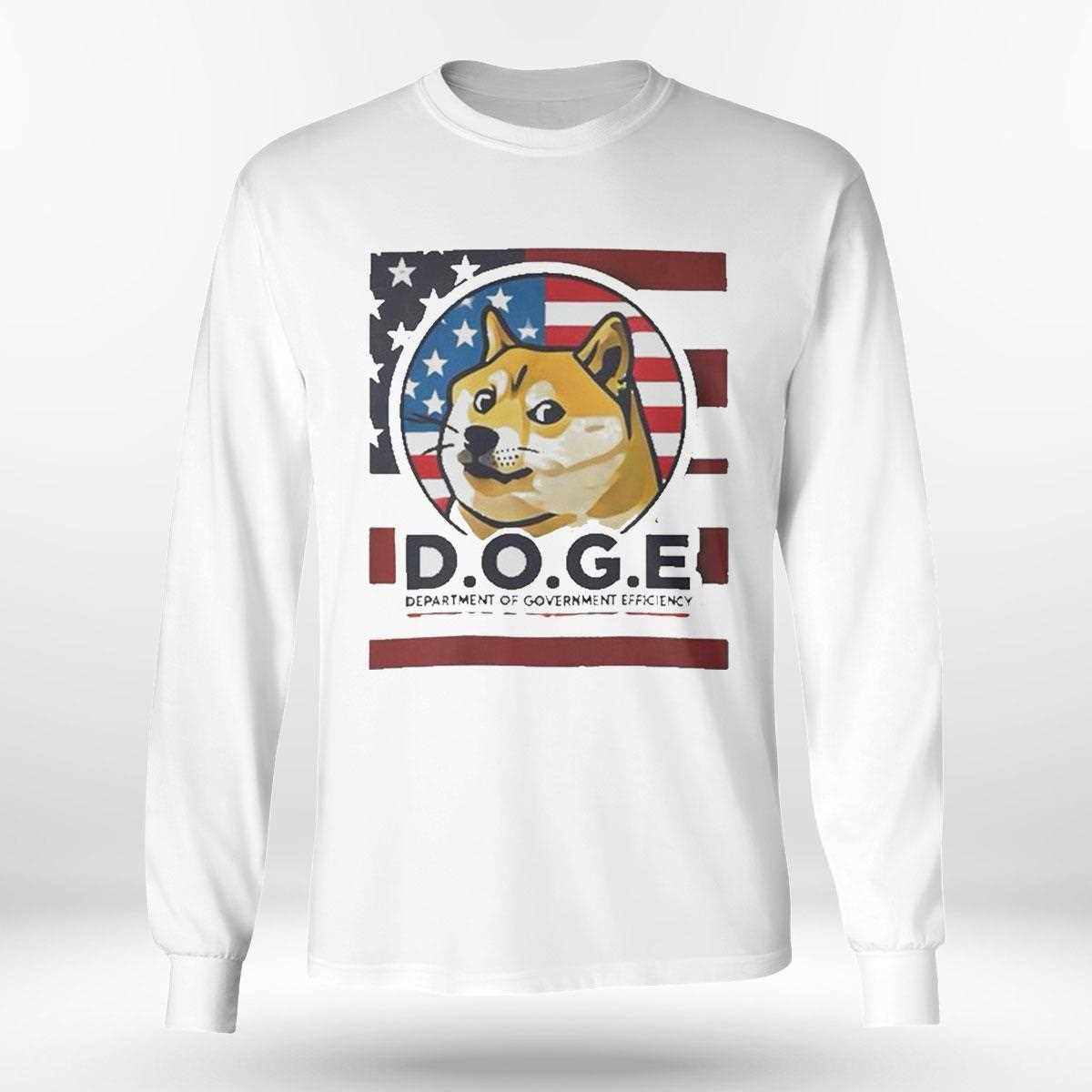 Dogecoin Elon Musk Doge Department Of Government Efficiency Usa Flag Shirt Dogecoin Elon Musk Doge Department Of Government Efficiency Usa Flag Shirt
